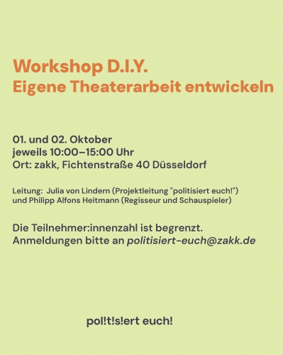 Bild für die Veranstaltung Workshop D.I.Y. – Eigene Theaterarbeit entwickeln