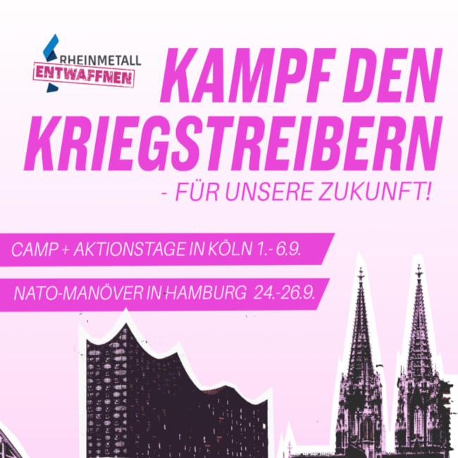Bild für die Veranstaltung Rheinmetall entwaffnen - was ist das?