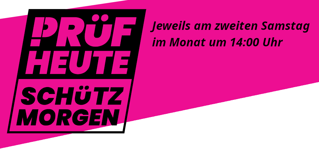 pruef-demos: Jeden 2ten Samstag im Monat. Ort: Landtagswiese